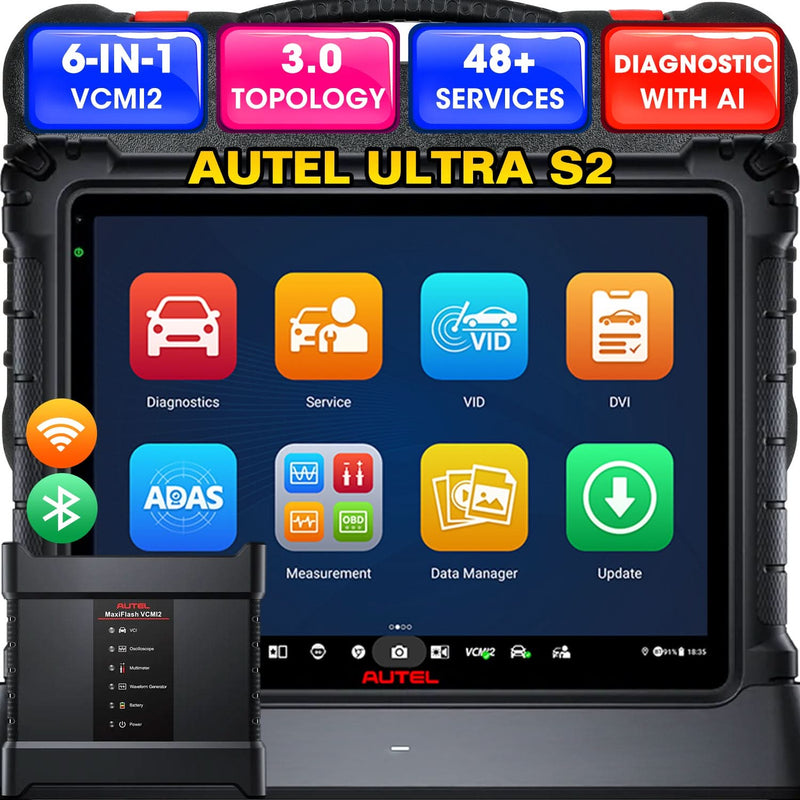 Autel MaxiSys Ultra S2 | 2025 Newest Flagship Diagnostic Scanner |  With AI, 6-IN-1 VCMI2, Topology 3.0, Enhanced Oscilloscope, 48+ Services, Upgraded from Autel Ultra (US Shipping Only)