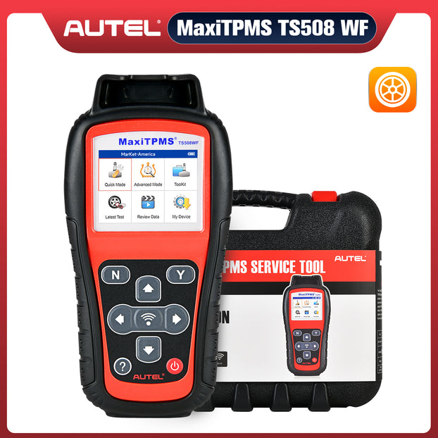 AUTEL MaxiTPMS TS508WF - Advanced TPMS diagnostic tool with Quick/Advanced modes for sensor service.