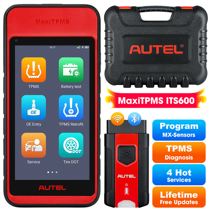 Autel MaxiTPMS ITS600(E) | TPMS Relearn Tool, TPMS Programming Tool Activate/Relearn All Sensors, TPMS Diagnostics, 4 Reset Functions (Oil Reset, BMS, SAS, EPB), Auto VIN (Free Update)