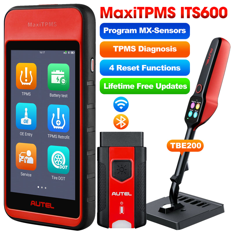 Autel MaxiTPMS ITS600(E) | TPMS Relearn Tool, TPMS Programming Tool Activate/Relearn All Sensors, TPMS Diagnostics, 4 Reset Functions (Oil Reset, BMS, SAS, EPB), Auto VIN (Free Update)