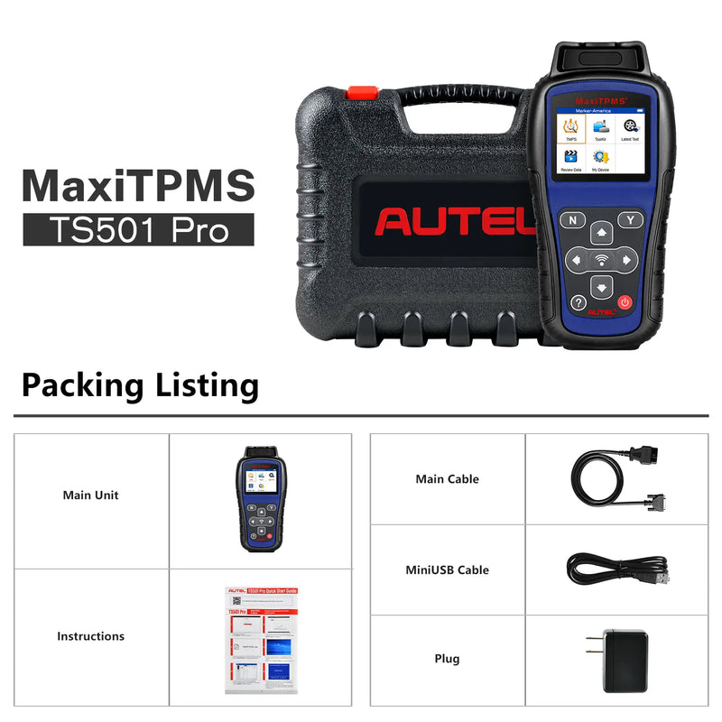 autel maxitpms ts501 pro packing list