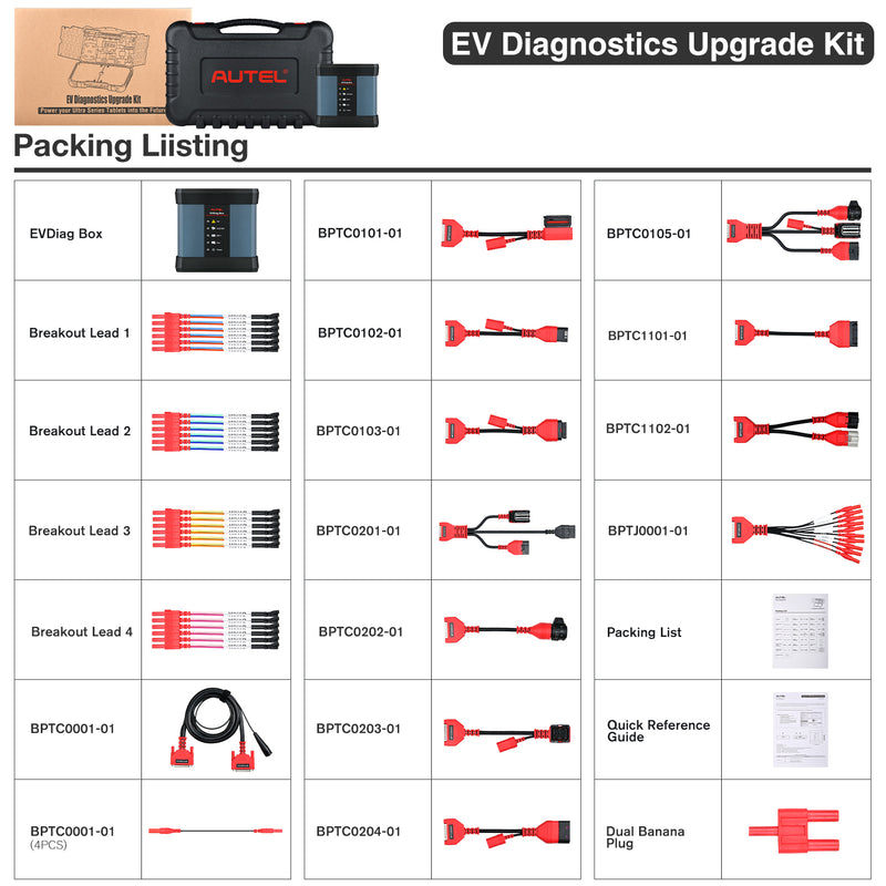 Autel Maxisys EV Diag Box | Electric Vehicle Diagnostics Upgrade Kit, EV Box & Adapters for Battery Pack Diagnostics, Compatible with MaxiSYS Ultra/Ultra ADAS/ MS919/ MS909