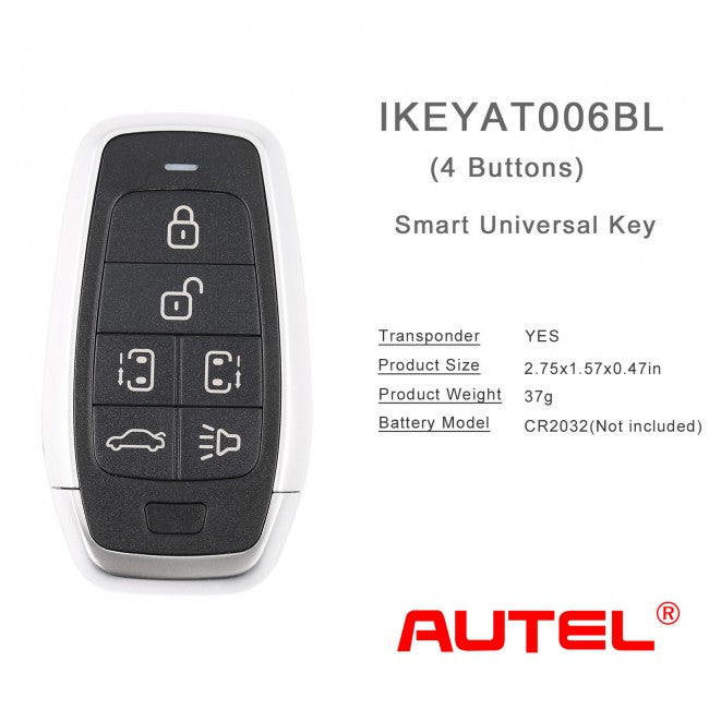 AUTEL IKEYAT006BL | Independent 6-Button Universal Smart Key - Left & Right Doors / Trunk