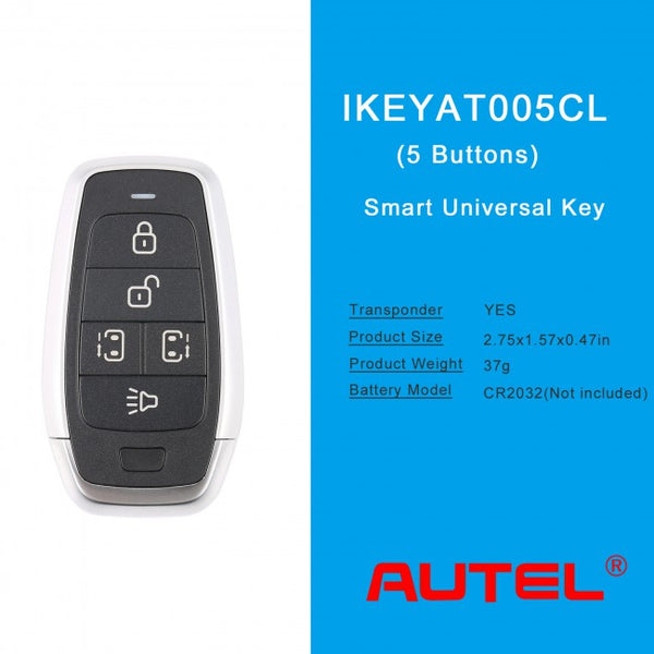 AUTEL IKEYAT005CL Independent 5-Button Universal Smart Key - Left & Right Doors