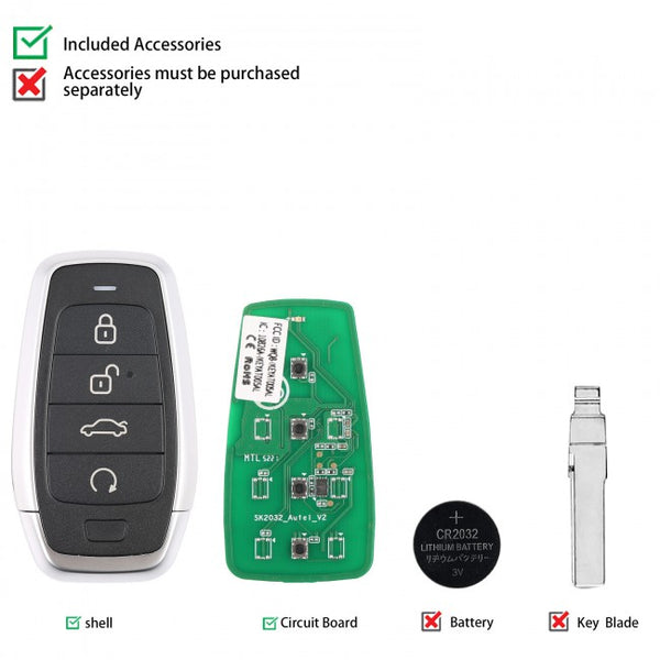 AUTEL IKEYAT004EL Independent 4 Buttons Key