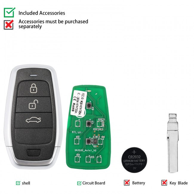 AUTEL IKEYAT003BL | Independent 3 Buttons Key
