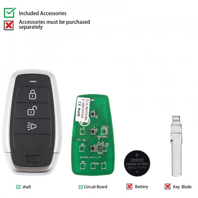 AUTEL IKEYAT003AL| Independent 3 Buttons Key