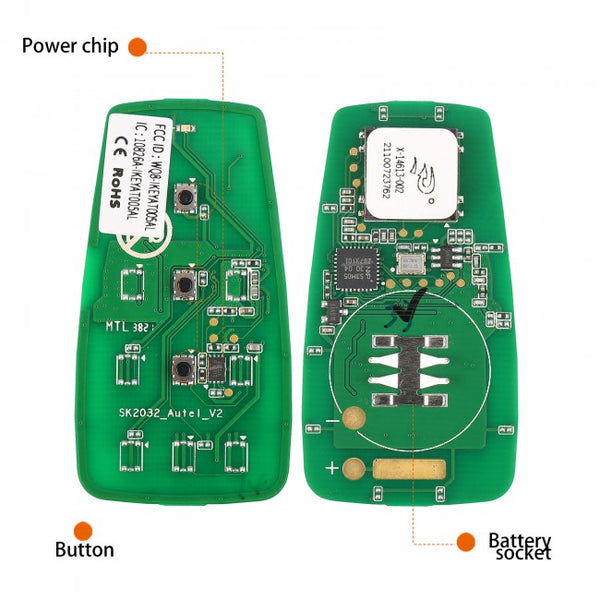 AUTEL IKEYAT003AL Independent 3 Buttons Key