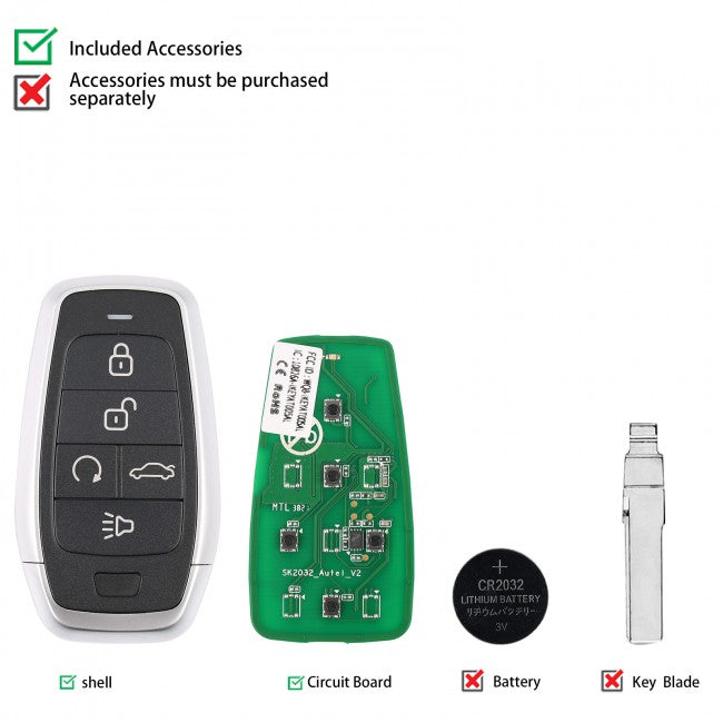 AUTEL IKEYAT005BL | Independent 5-Button Universal Smart Key