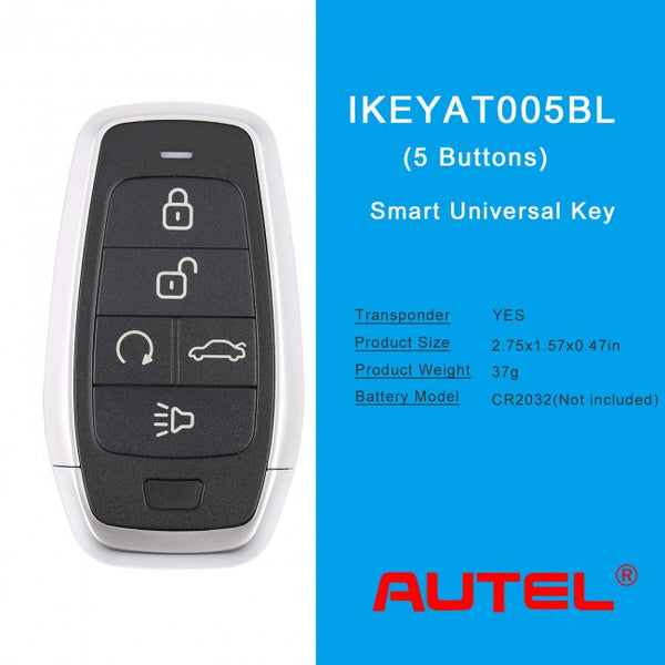 AUTEL IKEYAT005BL Independent 5-Button Universal Smart Key