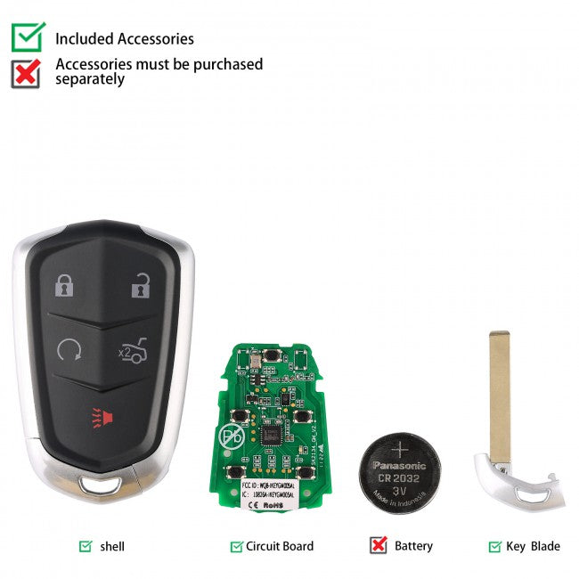 AUTEL IKEYGM005AL | 5 Buttons Key for GM Cadillac
