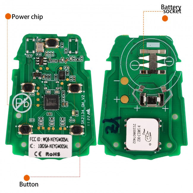 AUTEL IKEYGM005AL | 5 Buttons Key for GM Cadillac — obdprice