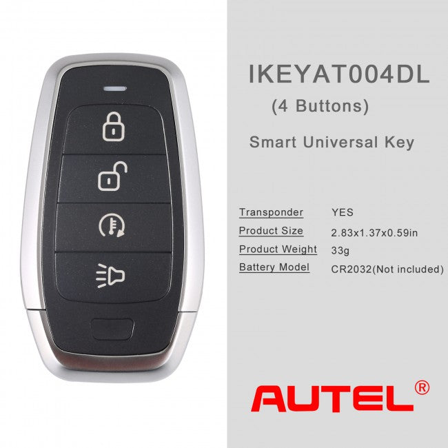 AUTEL IKEYAT004DL | Independent 4 Button Universal Smart Key - Remote Start or A/C
