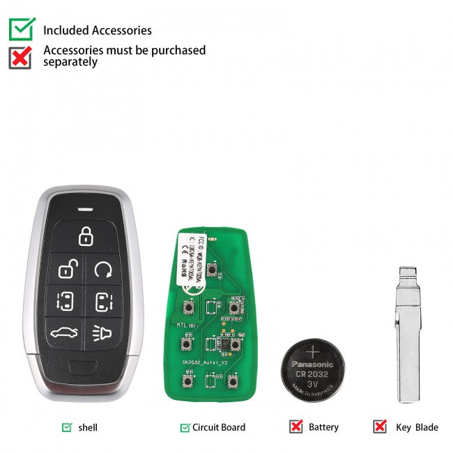 AUTEL IKEYAT007AL | Independent 7 Buttons Key