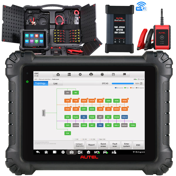 Autel USA MS909CV MaxiSYS Heavy Duty Scan Tool Kit / Diagnostic Tablet, USA  Version