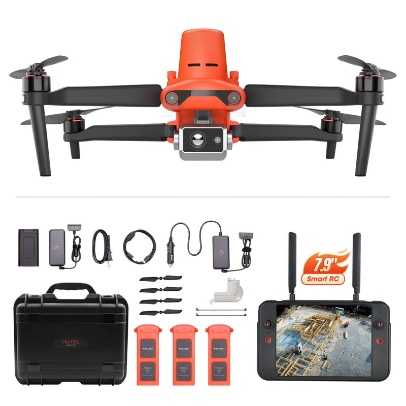 Autel Robotics EVO II Dual 640T RTK Thermal Drone Rugged Bundle [V2] With Autel 7.9" Smart Controller