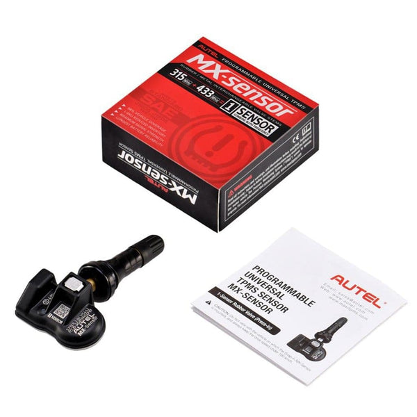  Autel TPMS MX-Sensor 315MHz & 433MHz 2in1 Tire Pressure Sensors Programmable Universal Screw-in Rubber Stem Tire Sensor