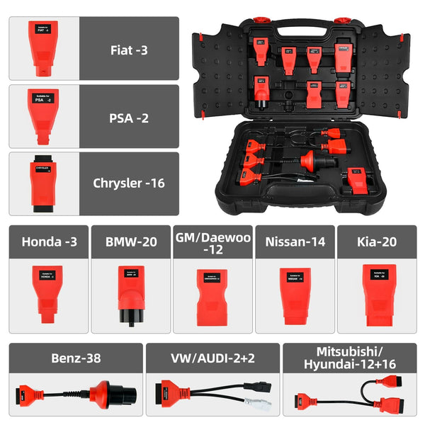 Autel MaxiPro MP808bt scanner with full set non-standard obd adapter