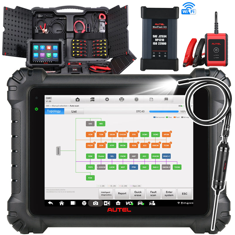 Autel Maxisys MS909CV | Heavy Duty Bi-Directional Diagnostic Scanner With Bluetooth J2534 VCI
