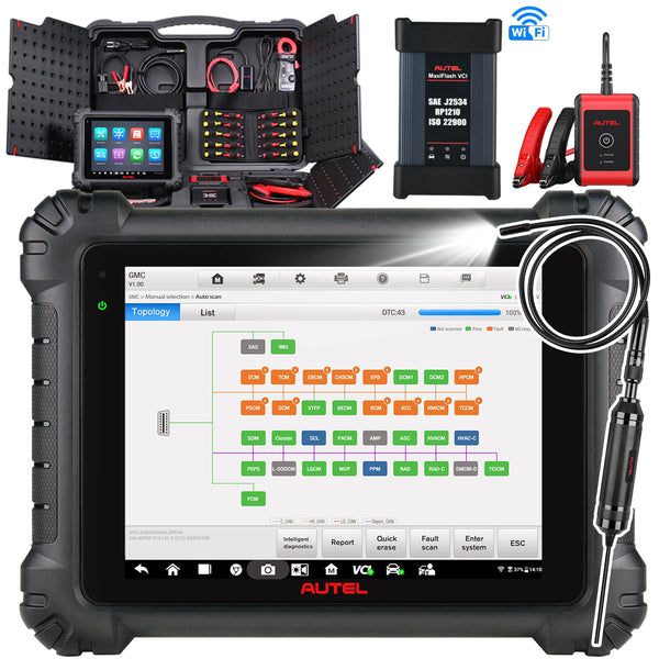 Autel Maxisys MS909CV Heavy Duty Bi-Directional Diagnostic Scanner With Bluetooth J2534 VCI