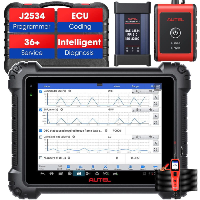 Autel Maxisys MS909CV | Heavy Duty Bi-Directional Diagnostic Scanner With Bluetooth J2534 VCI