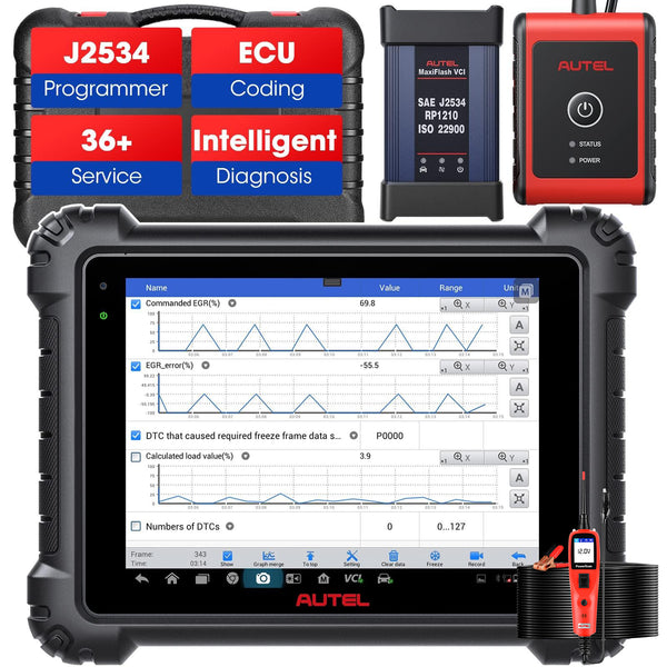 Autel Maxisys MS909CV Heavy Duty Bi-Directional Diagnostic Scanner With Bluetooth J2534 VCI