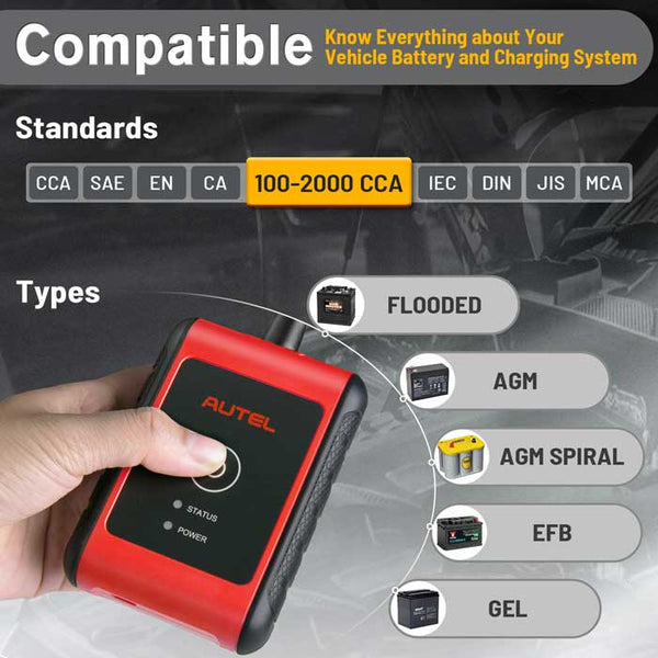 bt506 supports a variety of battery tests