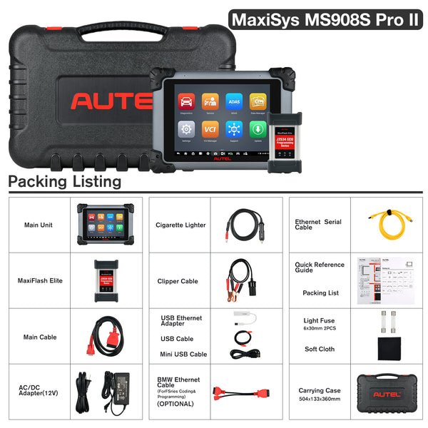 Autel MaxiSys MS908S Pro II Diagnostic Scan Tool, 2024 Newest Scanner with ECU Programming/ Coding, 36+ Services, Active Tests, Full Systems, Android 10, FCA Autoauth, Upgraded MS Elite/ MS908S Pro/ MK908 PRO II