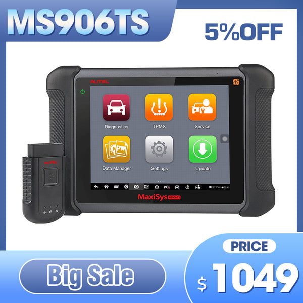 Autel Maxisys MS906TS Bi-Directional Diagnostic Scanner and TPMS Tool with Advanced ECU Coding, Upgraded Ver of MS906BT/ MP808TS
