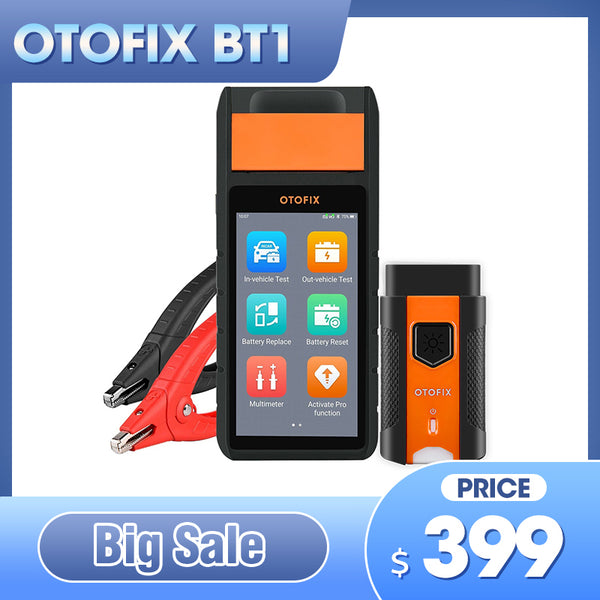 OTOFIX BT1 Car Battery Tester w/ Printer 6V/12V/24V Battery Load Analyzer With BMS Reset and All System Diagnostic