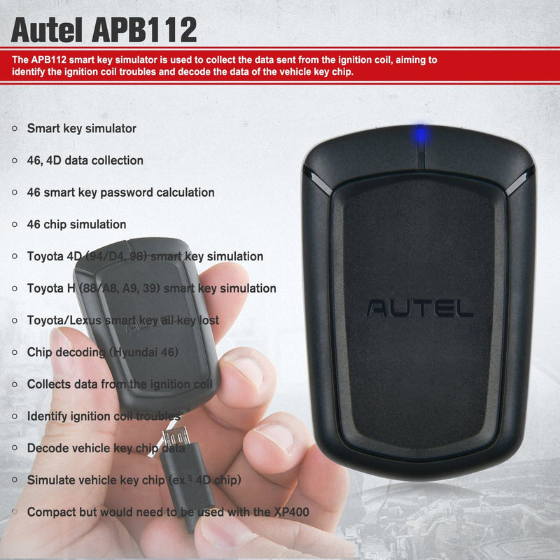 【2-Year Free Update】Autel MaxiIM IM608 PRO Key Programming Tool Key Programmer Bundle with XP400 Pro, J2534 + APB112 & GBOX2