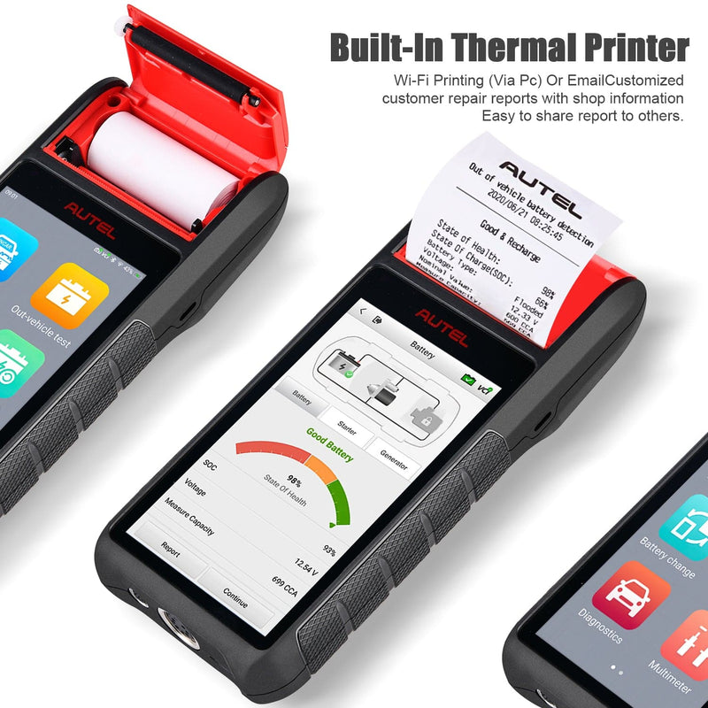 Autel MaxiBAS BT608 Battery Tester Built-in Thermal Printer
