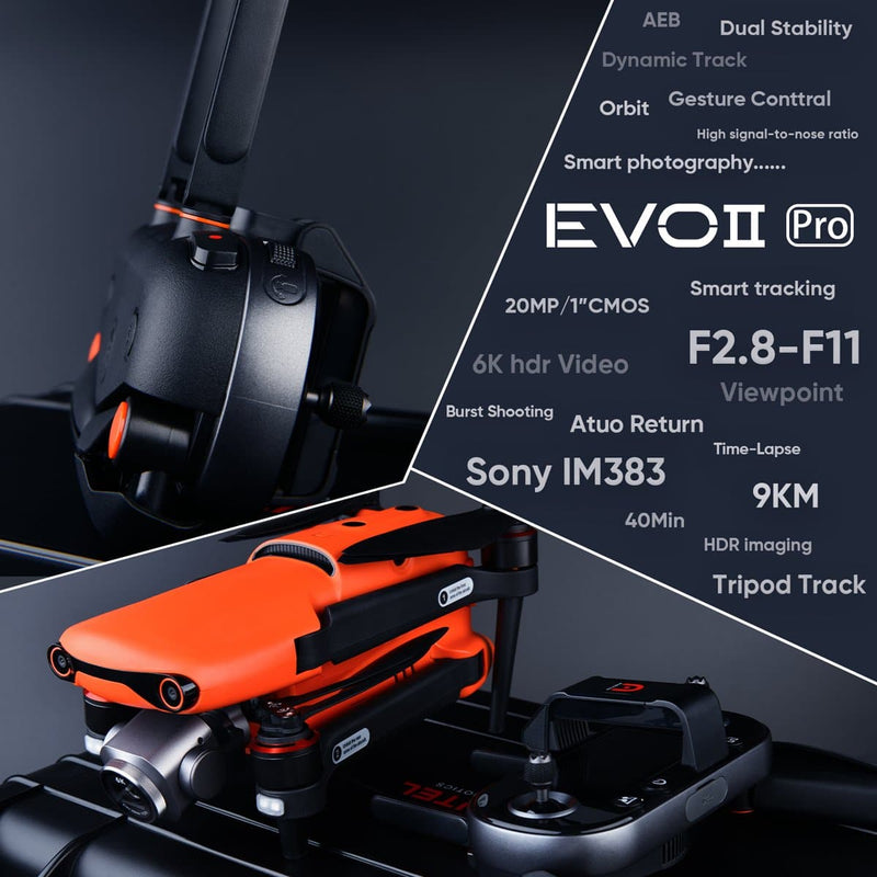 Autel Robotics EVO II Pro Bundle 2 Extra Batteries+Shoulder Bag+Extra 2 Pairs of Propellers
