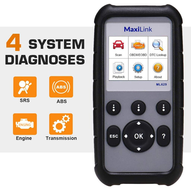 The Autel ML629 supports 4 major systems.