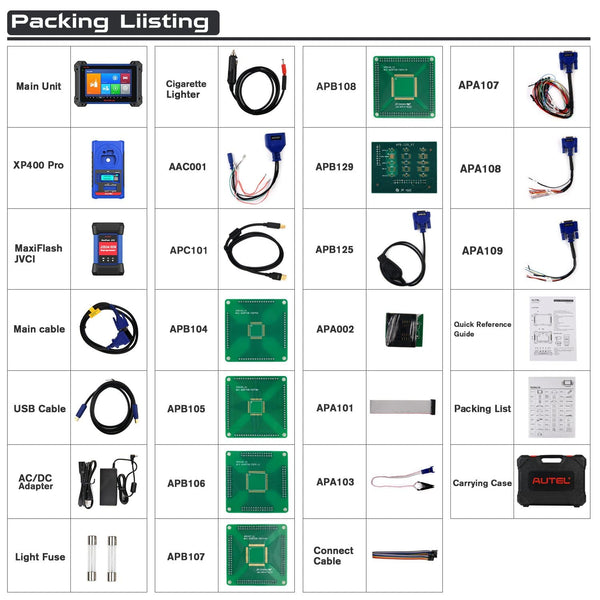Autel MaxiIM IM608 Pro Packing List