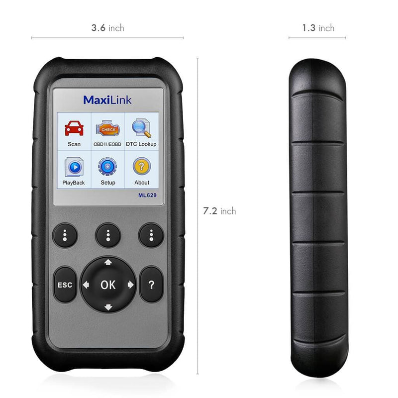 Autel ML629 OBD2-diagnoseapparaat, auto-uitleesapparaat, alle OBDII- dieselmotoren, benzinemotor, airbag, antiblokkeersysteem, motor, transmissiesysteem, diepe diagnose, 14 talen, Duits incl Autel ML629 OBD2-diagnoseapparaat, auto-uitleesapparaat, alle OBDII- dieselmotoren, benzinemotor, airbag, antiblokkeersysteem, motor, transmissiesysteem, diepe diagnose, 14 talen, Duits incl