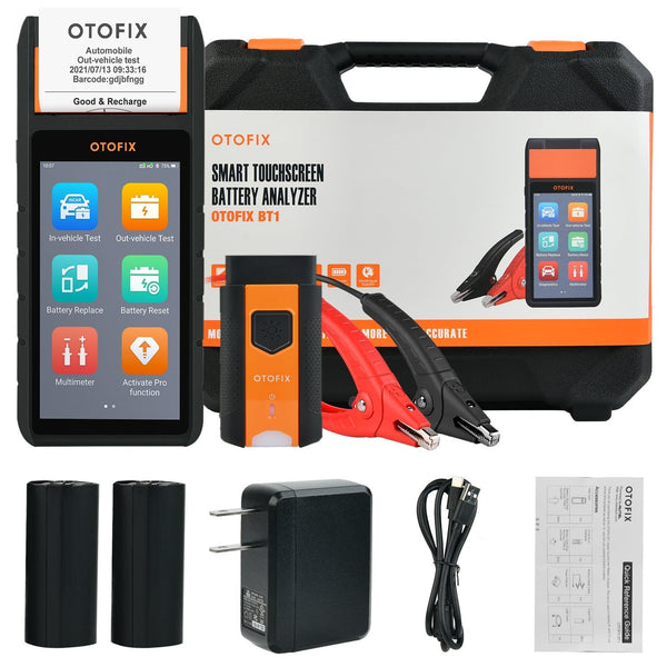 OTOFIX BT1 Car Battery Tester w/ Printer 6V/12V/24V Battery Load Analyzer With BMS Reset and All System Diagnostic