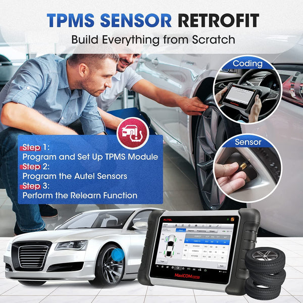 Autel MaxiCOM MK808TS TPMS Scanner with Complete TPMS and  TPMS Retrofit